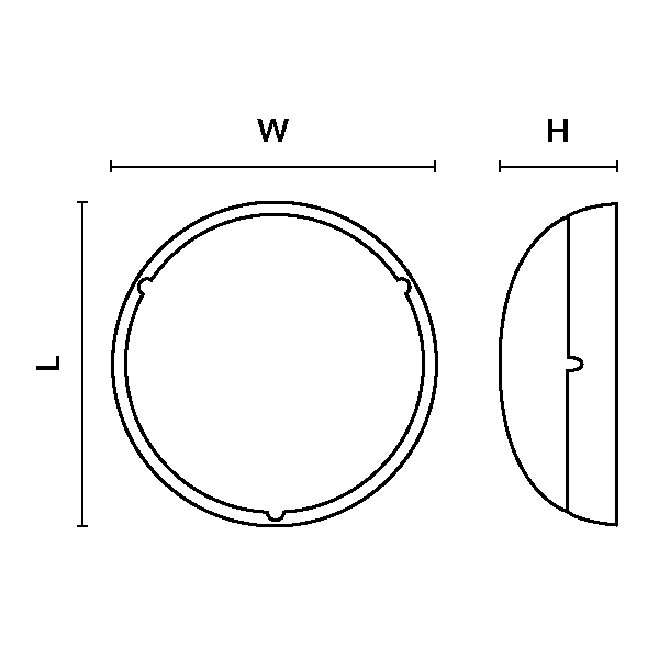 Royd Anti-Tamper Bulkhead 12W 3CCT Microwave White